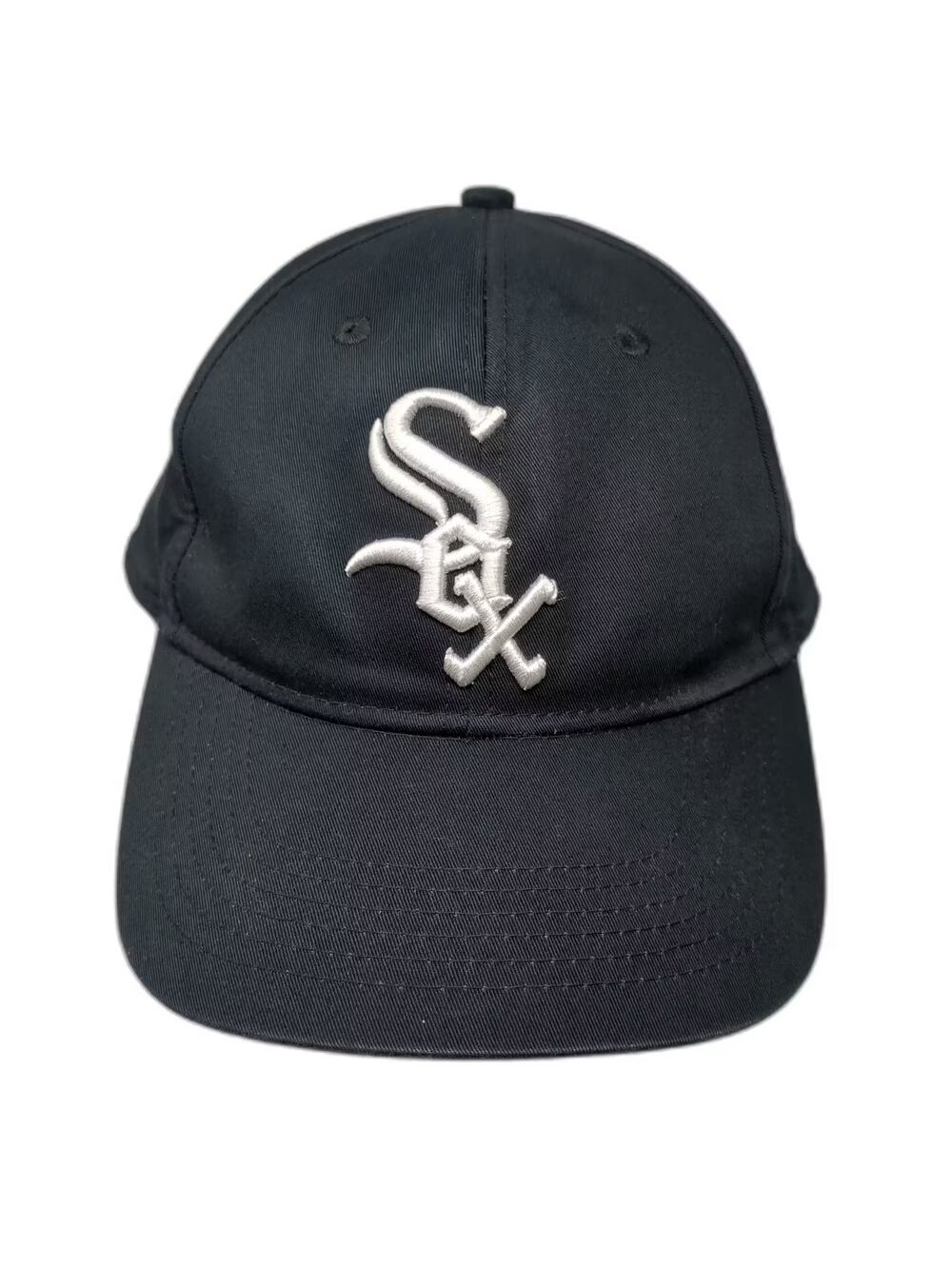OC Sports Chicago White Sox MLB Baseball Cap Black One Size Strapback Logo Hat